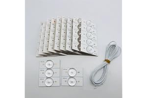 KSOPUERT 20 Pcs White High Hardness 3V 1W 3030 SMD Lamp Beads Lens LED Backlight with Cable Universal for 32‑65 Inch TV Repai