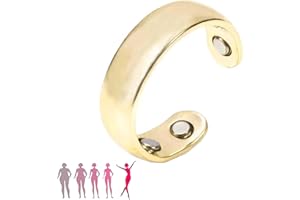 Auvulis Migraine Ring, Stainless Steel Vitality Mgnetic Ring Adjustable Acupressure Magntic Rings for Migraine Relief Fatigue