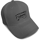 Speedy Pros Baseball Caps for Men & Women Embroidered I'd Rather Be Fishing Black Embroidery Ladies & Men Baseball Hats