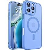 CANSHN Magnetic Compatible with iPhone 16 Pro Case, Upgraded [Full Camera Protection] [Compatible with Magsafe] [Translucent Matte] Shockproof Protective Phone Cover 6.3 Inch - Ultramarine