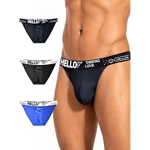 3 Pcs Mens Athletic Briefs, Letter Printed Waistband Triangle Shorts, Fitted Sports Style Underwear for Daily Wear Home Use