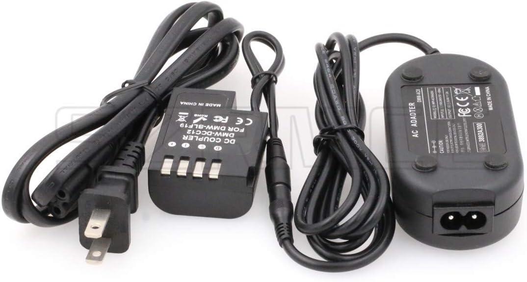 SZRMCC DMW-AC8 AC Adapter and DMW-DCC12 DC Coupler Dummy Battery for Panasonic DMC GH5 GH4 GH3 Camera