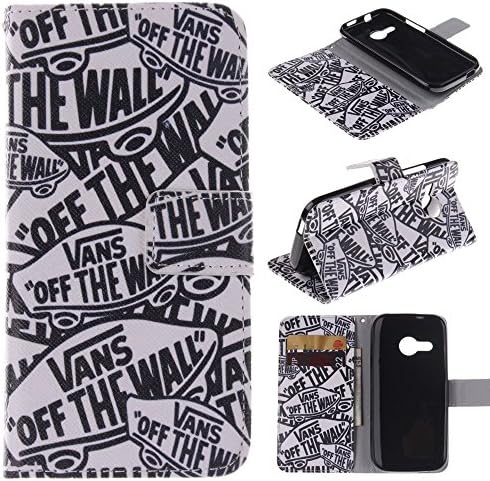HTC One Remix Case HTC One Remix Kickstand Case,Bat King A Vans Off The Wall Pattern Premium Leather Wallet Flip Kicstand Case Cover With Magnetic Closure For HTC One Remix(Not Fit HTC One M8)