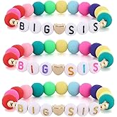 Taouzi Big Sister Bracelet Big Sister Gift Handmade Colorful Beaded Bracelets Birthday Jewelry Gifts 3Pcs