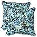 Pillow Perfect Paisley Indoor/Outdoor Accent Throw Pillow, Plush Fill, Weather, and Fade Resistant, Large Throw - 18.5