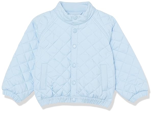 AMAZON ESSENTIALS UNISEX KIDS’ LIGHTWEIGHT PUFFER JACKET (PREVIOUSLY AMAZON AWARE), LIGHT BLUE, LARGE