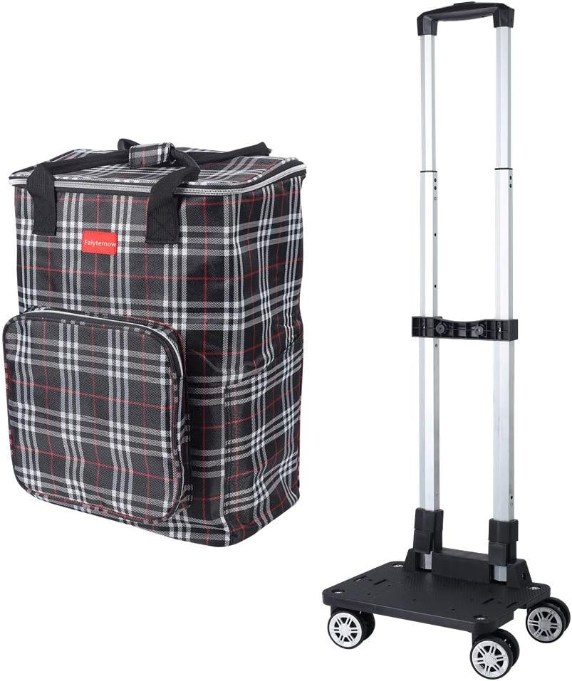 Falytemow Collapsible Utility Cart with Insulation Bag Foldable