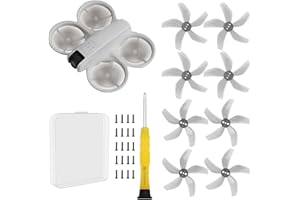 Pidynx (Improved Version, Including Screws)-Drone Colorful Paddle Propeller for DJI NEO Silent Power Noise Reduction Replacement Traverser Wings Drone Accessories（8 pcs Gray）