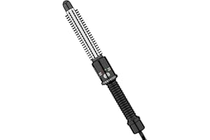 Conair Instant Heat Curling Iron Brush, 3/4-Inch Barrel Curling Brush for Short Hair, 30-Second Heat-Up with 25 Heat Settings for All Hair Types, Black