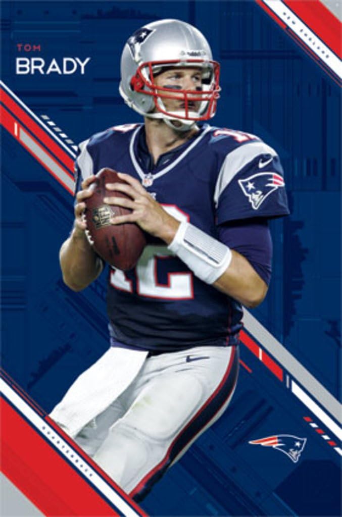 New England Patriots Tom Brady Poster Print 60 96 X 91 44 Cm Amazon Co Uk Kitchen Home