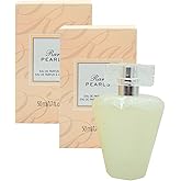 Eau de Parfum Spray for Women 1.7 oz, Rares Pearl -Pack of 2 - Elegant Floral & Woody Scent - 1.7 Fl Oz.