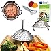 Kitchen Deluxe Vegetable Steamer Basket - With Extendable Handle - Large - Fits Instant Pot Pressure Cooker 5, 6 Qt & 8 Quart - 100% Stainless Steel - Accessories Include eBook + Peeler | For Instapot