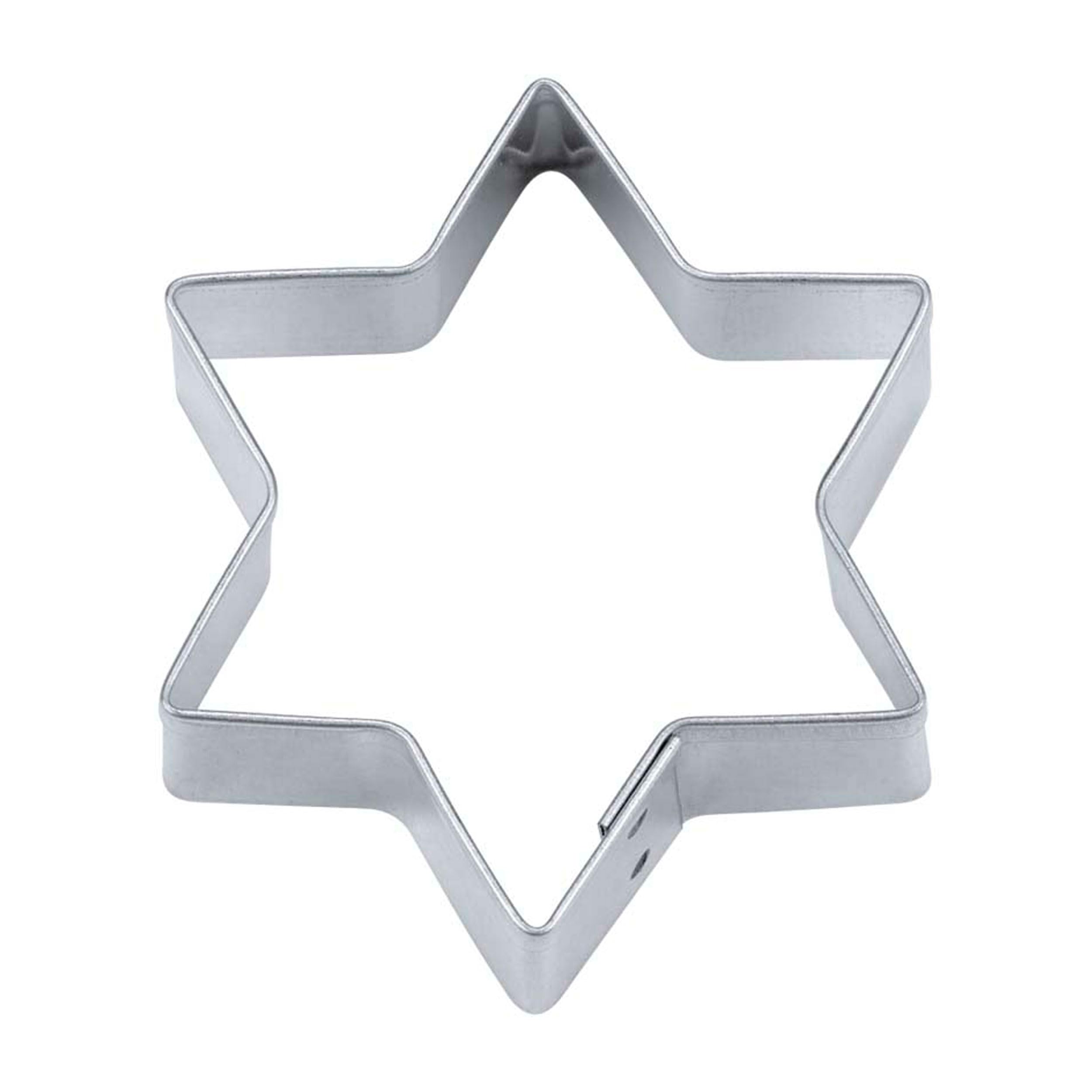 Staedter Tinplate 6 Pointed Star Cookie Cutter, Silver, 15 x 3 cm
