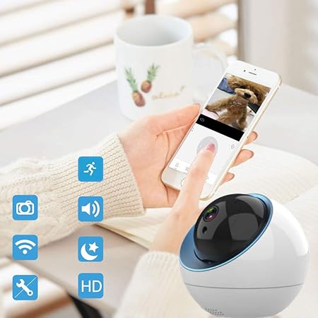 Amazon Co Jp 防犯カメラ ペット用カメラ ペットモニター 赤ちゃんカメラ ベビーモニター 見守りカメラ 録画 遠隔 スマホ 無線 自動追跡 Mimamotte Cube カメラ