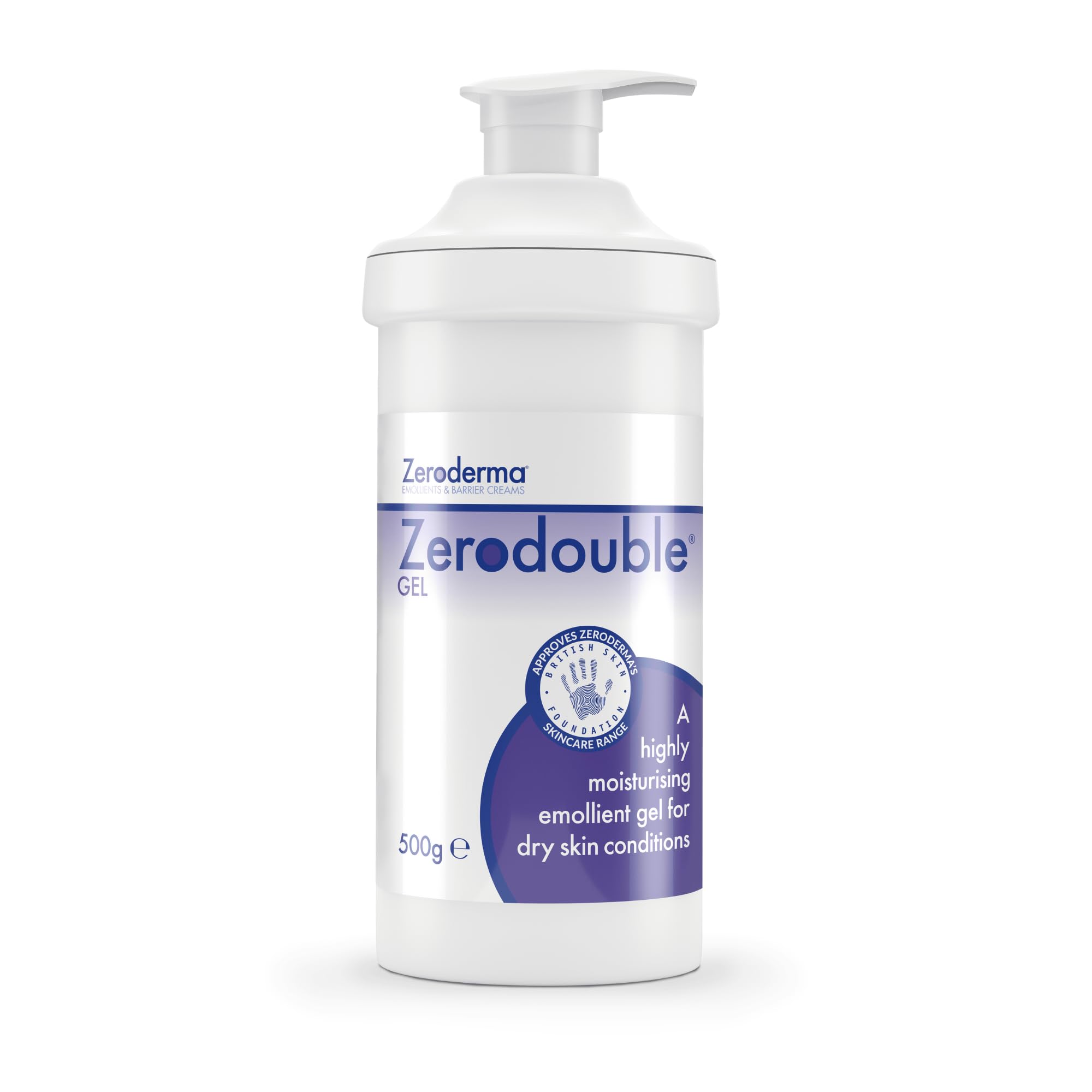 Zeroderma Zerodouble Gel, 2-in-1 Moisturiser & Soap Substitute, Highly Moisturising Gel for Dry Skin Conditions such as Eczema, Psoriasis & other Dry Skin Conditions. 500g