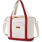 Aveniee Canvas Tote Bag for Women, Crossbody Purse with Zipper, Adjustable Shoulder Strap Handbags