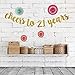 FECEDY Gold Glitter Cheers to 21 Years Banner for 21th Birthday Party Decorations