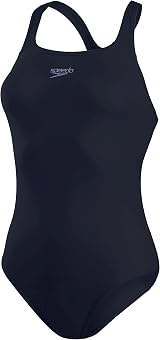 Speedo Women's Eco Endurance+ Medalist Swimsuit Navy 50 recycled fabric