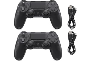 Alivicky Wireless Bluetooth Controller Upgraded Controller for PS4 Gamepad Compatible with P4/Pro/Slim (Black+Black)