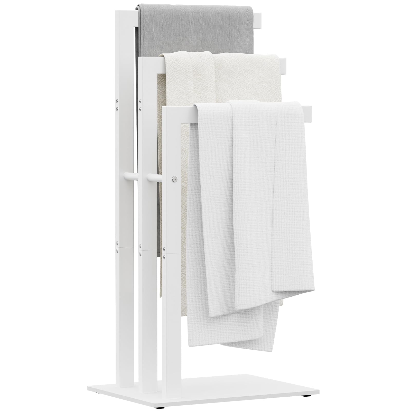OUTBROS Handtuchhalter Stehend, Badetuchhalter 40x30x80cm, Weiß