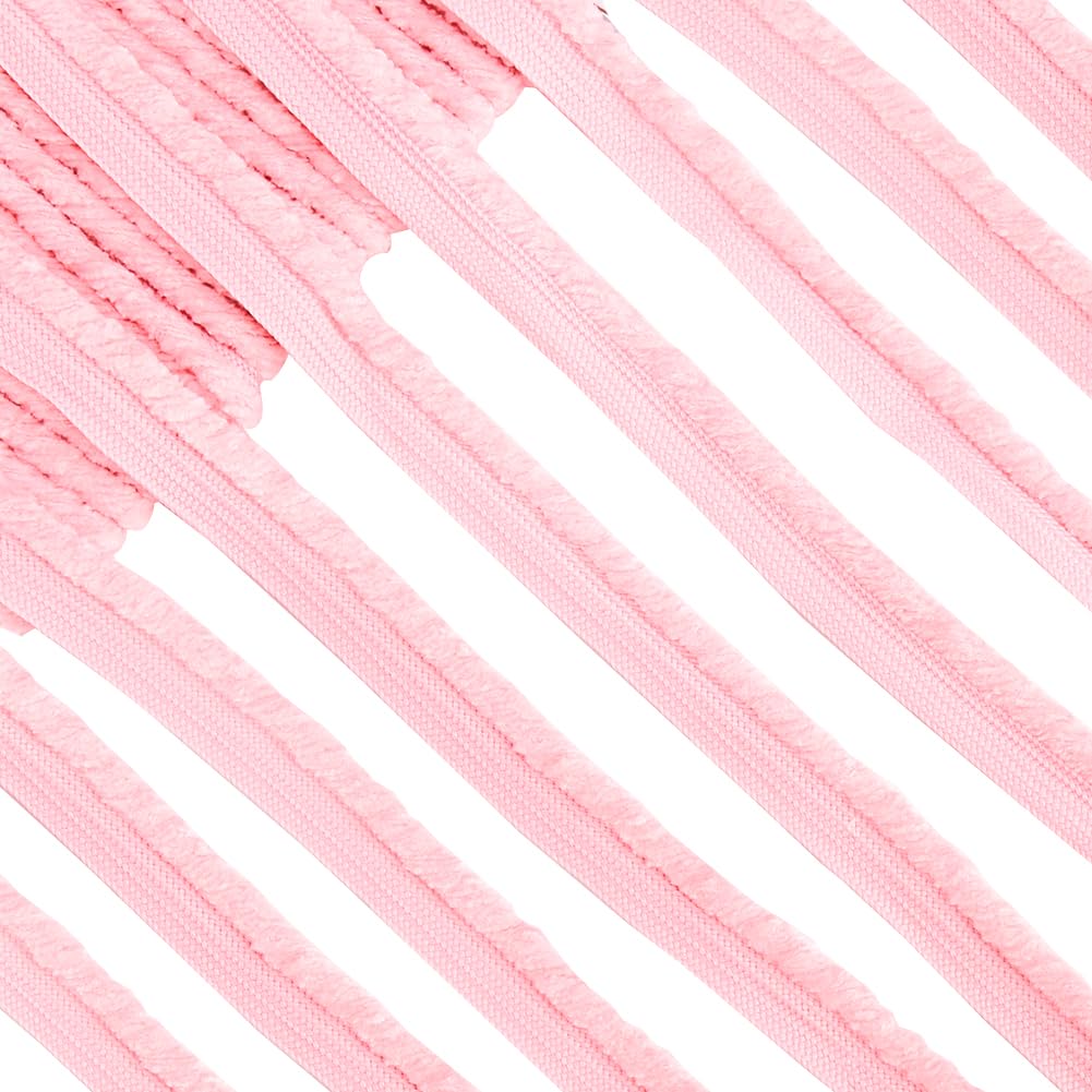 GORGECRAFT 20 Yards Velvet Piping Bias Tape 10mm Wide Lip Cord Trim Pink Upholstery Piping Trimming for Apparel Sewing Stitching Decorating Pillows Lamp Curtain Hat Clothing Accessories