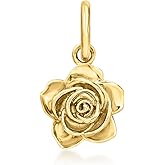 Pure Collection by Ross-Simons Italian 14kt Yellow Gold Rose Charm