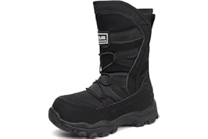 YOLARK Boys Girls Snow Boots Kids Winter Waterproof Slip Boots Outdoor Resistant Cold Weather Warm Shoes (Toddler/Little Kid/Big Kid)