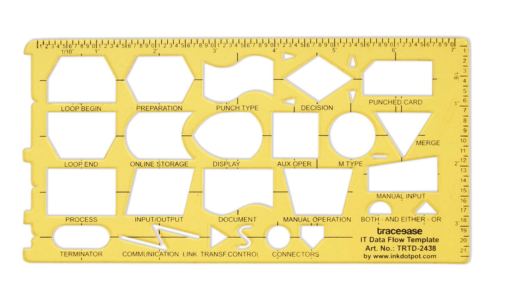 Traceease Drafting Tools,IT Data Flow Stencils Technical Drawing Data Symbol Template