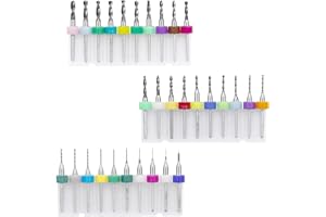 HONGLIANG 30pcs Premium Tungsten Carbide Micro Drill Bits Set with 0.1-3.0mm Diameter,Ensuring High Precision and Durability for PCB Print Circuit Board Work,Jewelry Engraving,Stone Grinding,and CNC Router