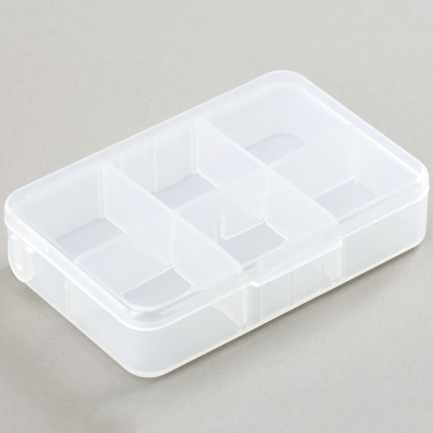 1pc tragbare Aufbewahrungsbox mit 6 Fächern Schmuck Medizin Kleine