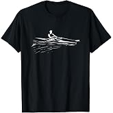 Rower Sketch Rowing Shell T-Shirt