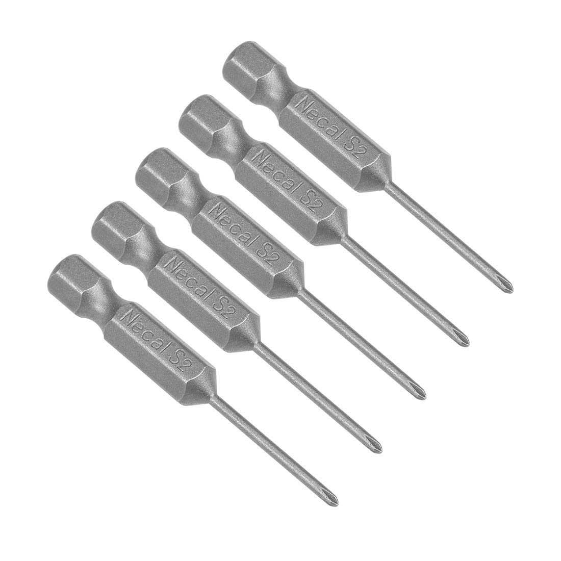 sourcing map 5pcs 50mm 1/4" Hex Shank 1.6mm PH00 Magnetic Phillips Head Screwdriver Bits S2 High Alloy Steel
