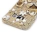 S8 Plus Case,Samsung Galaxy S8 Plus Case 3D Handmade Bling Gold Diamond Bag Flowers Silver Crown with Shiny Sparkle Rhinestone Gems Crystal Clear Full Body Protection Hard PC Cover by Mavis's Diary