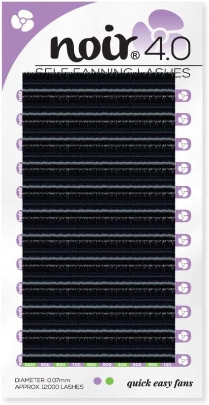 Noir Volume Lashes Self Fanning 0.07 Easy Fan Russian Lashes C Curl Faux Mink Eyelash Extensions (C 8mm)
