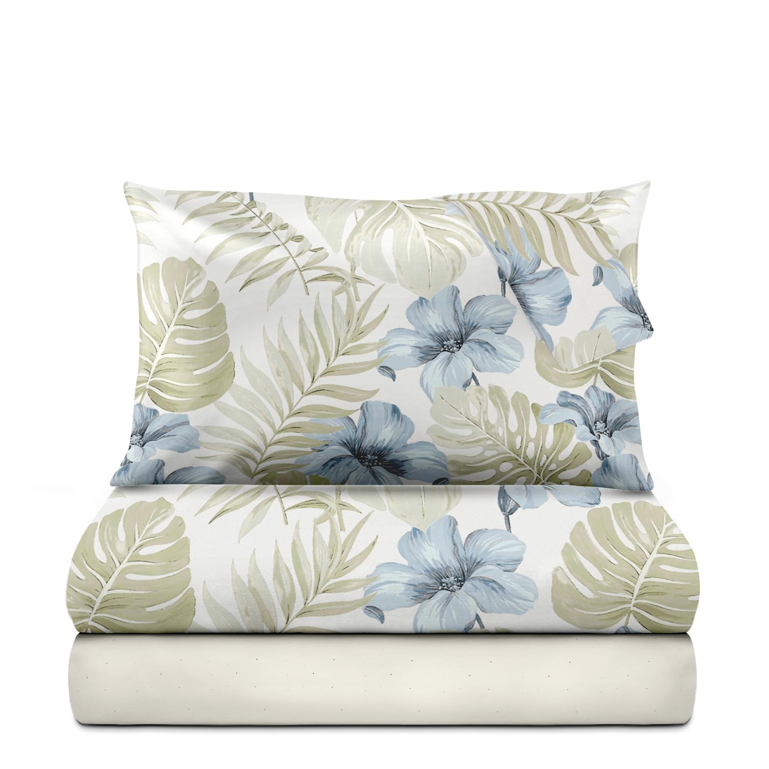 Le vie del cotone, Lowell Double Bed Sheet Set, Pure Cotton