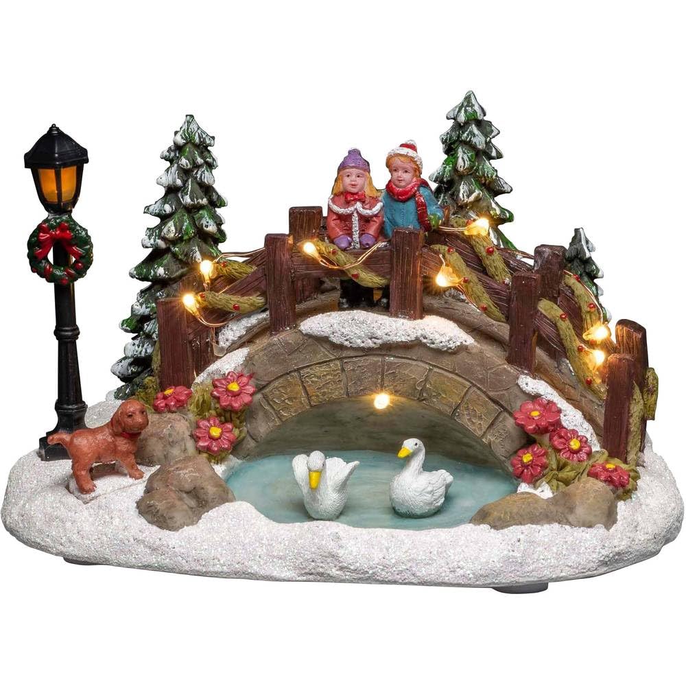 Konstsmide LED Christmas Scene : Bridge Over Pond : Battery : 4204-000