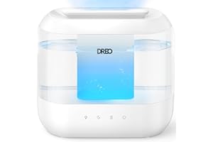 Dreo Humidifiers for Bedroom, 4L Top Fill for Large Room, 36H Runtime, 28 dB Quiet Supersized Cool Mist Air Humidifier for Baby Nursery, Plants, Indoor, Night Light, Easy to Clean & Fill, White