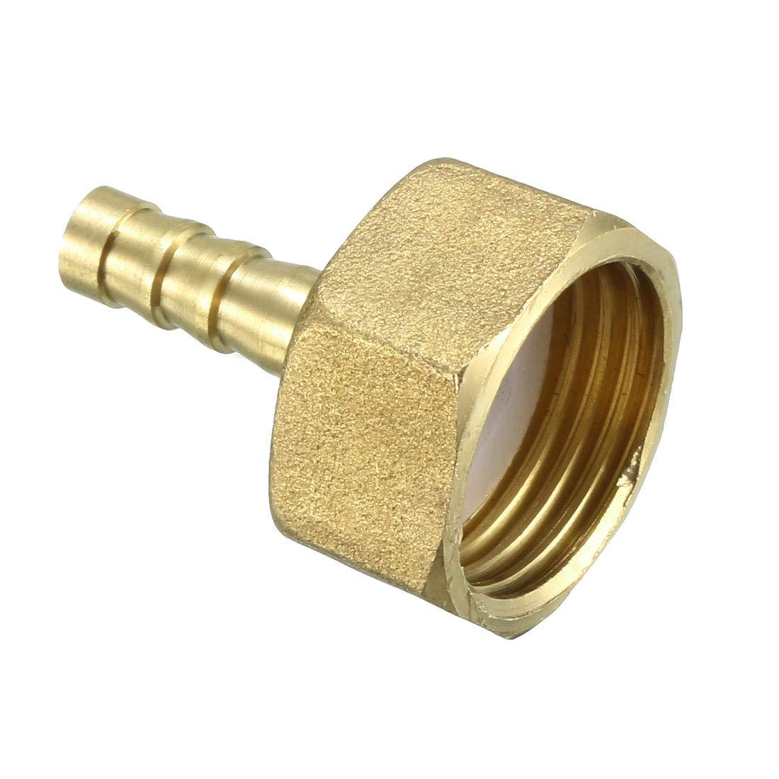 sourcing map Brass Barb Hose Fitting Connector Adapter 6.5mm Barbed X G1/2 Female Pipe