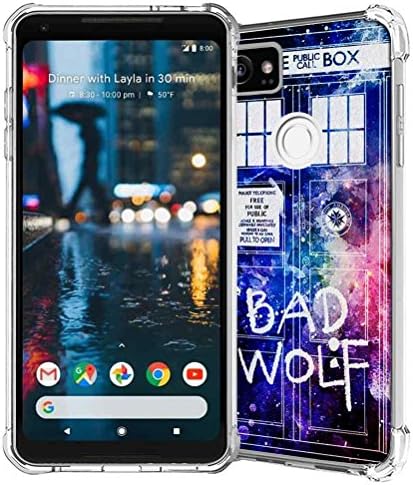 Google Pixel 2 XL Case, SuperbBeast Slim Thin Scratch Resistant TPU Bumper Gel Rubber Soft Skin Silicone Protective Case Cover for Google Pixel 2 XL 2017 (Police Box Pattern)