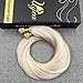 Ugeat 18inches I Tip Human Hair Extensions #60 Light Blonde Keratin Tipped Human Hair Extensions Pre Bonded Straight Brazilian Remy Salon Human Hair 1g/s