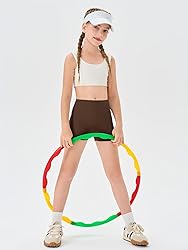 Haloumoning Girls Athletic Shorts Kids High Waisted