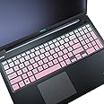 Keyboard Cover for Dell Inspiron 15 3000 5000 7000 15.6"/Dell G3 G5 G7 15.6" Series/Dell Inspiron 3583 3593 3558 3580 5570 5558 5559 7559/Dell Inspiron G7 17 7786 7790 Keyboard Cover Skin,Gradual Pink