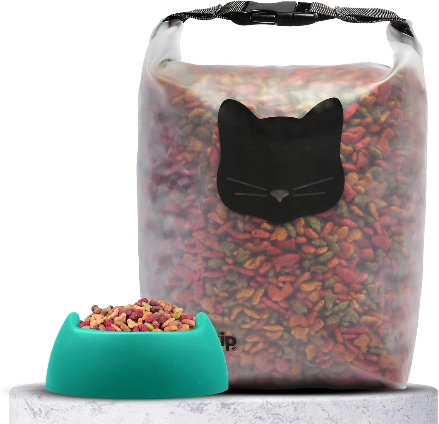 Photo 1 of (re)zip Reusable Cat Pet Food Storage Bag | 14-Cup Capacity | Airtight Roll-Top Closure | Durable, BPA-Free PEVA | Translucent & Travel-Friendly | Keeps Kibble Fresh & Organized | Machine Washable