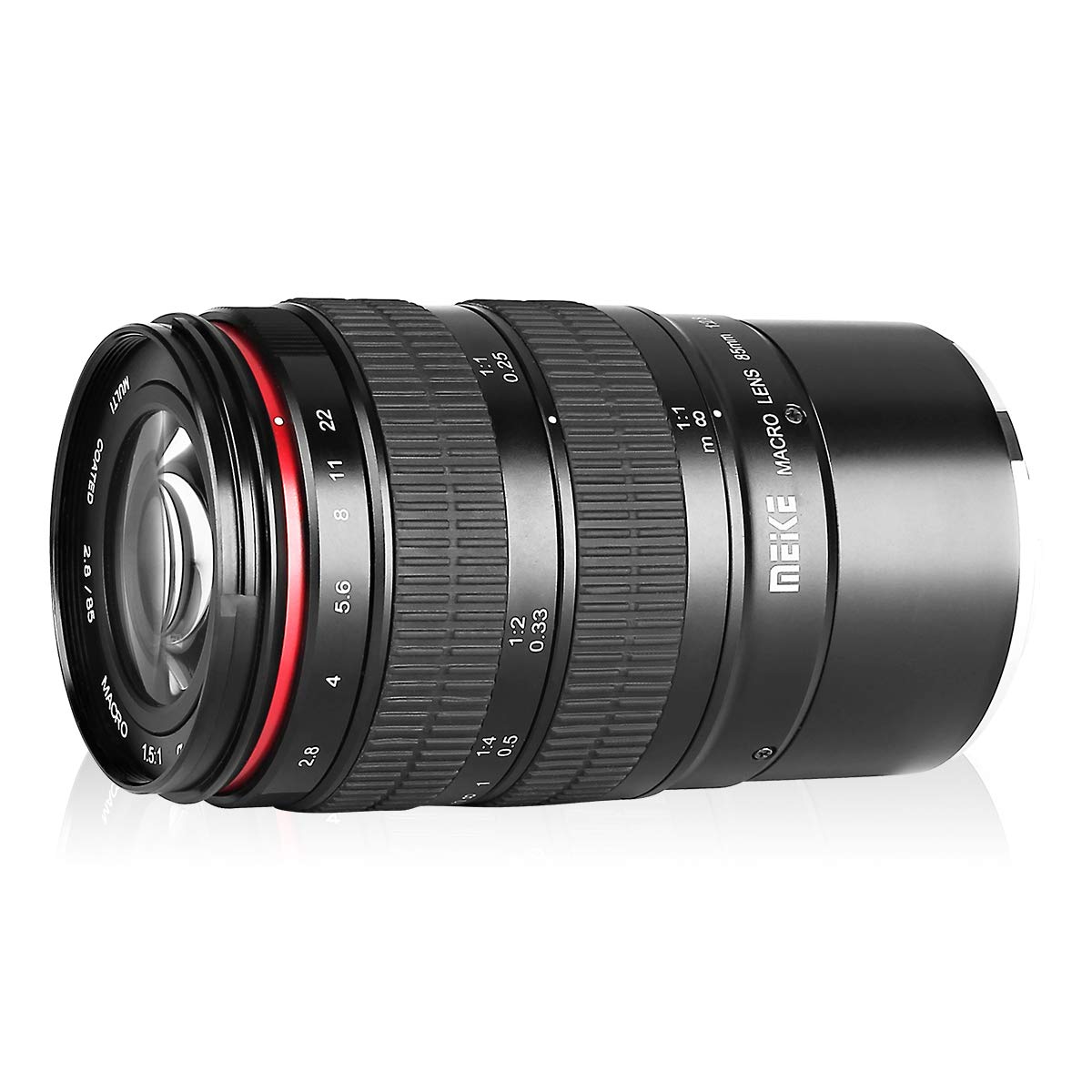 Meike 85mm F/2.8 Manual Focus Aspherical Medium Telephoto Full Frame Prime Macro Lens with Portrait Capability for Panasonic/Olympus Mirrorless Camera with APS-C