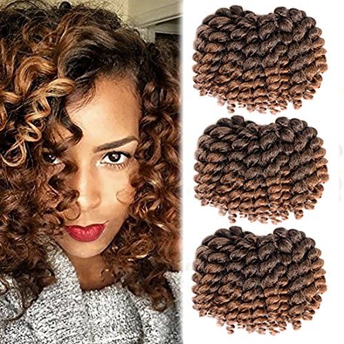 3Packs Deal! Wand Curl Braids Hair 20 Roots 8 Inch Jamaican Bounce Twist African Braiding Hair For Black Women (T1B/30#)