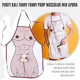 HENBRANDT Novelty Men's Funny Sexy Apron for Cooking BBQ Party Kitchen Gift view 2