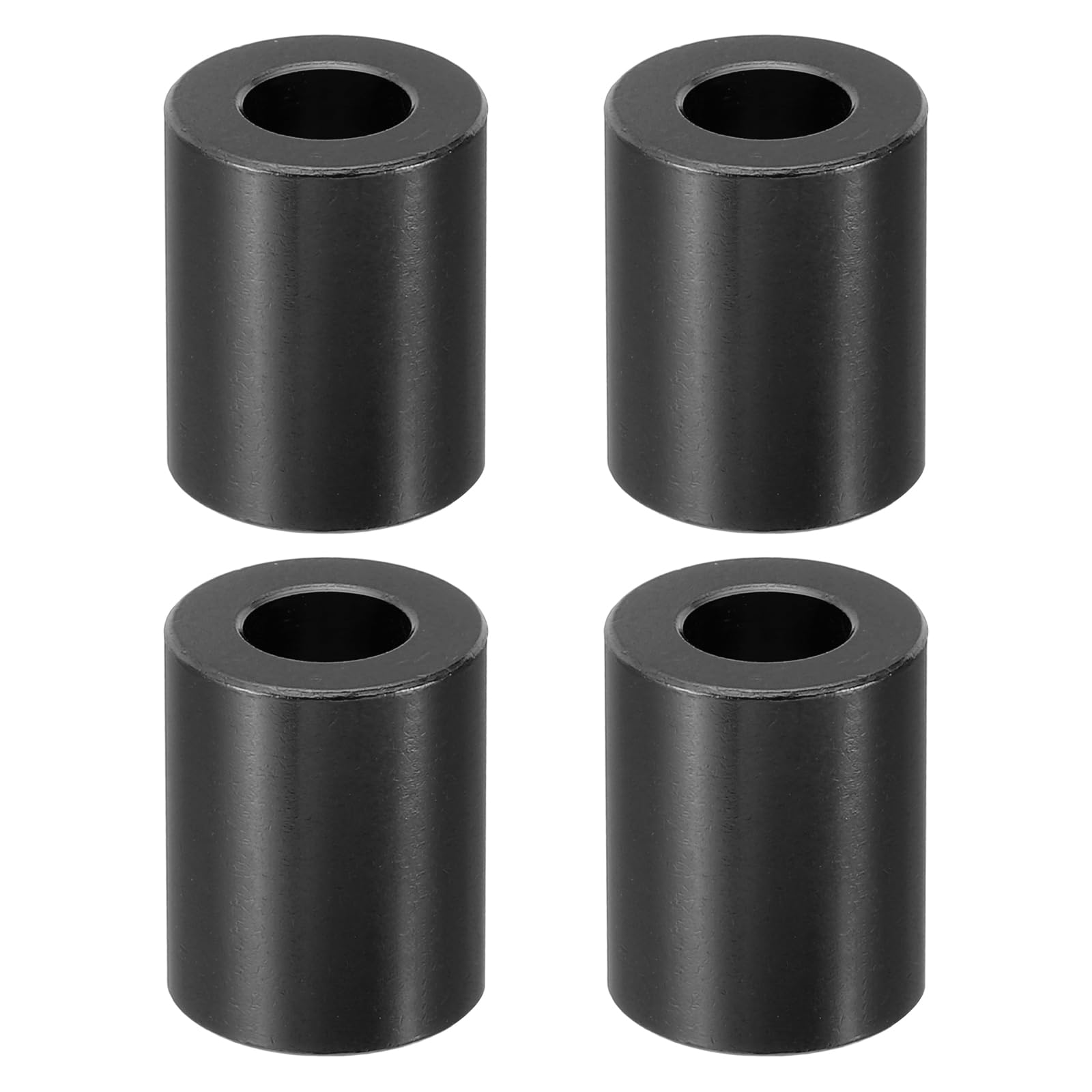 PATIKIL M8 Aluminum Spacer, 4 Pcs Metal Spacers Aluminum 8.2mm ID x 16mm OD x 20mm L Aluminum Spacer Screw Standoff Round for 1/3in or M8 Screw Bolts, Black