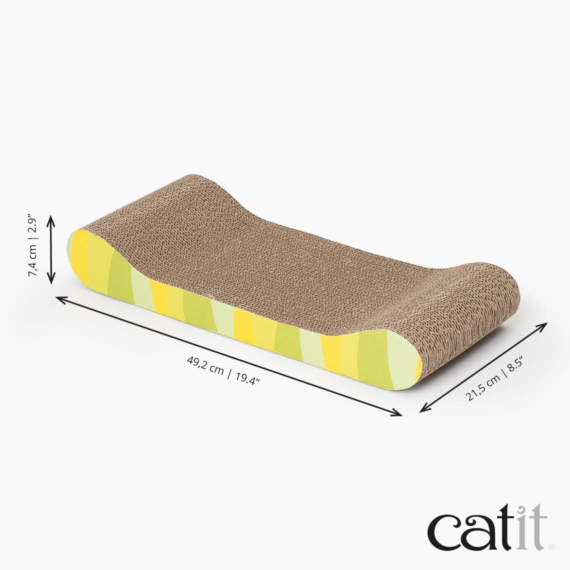 Catit Style Scratcher with Catnip - Jungle-Stripe Lounge : Scratching Posts : Pet Supplies