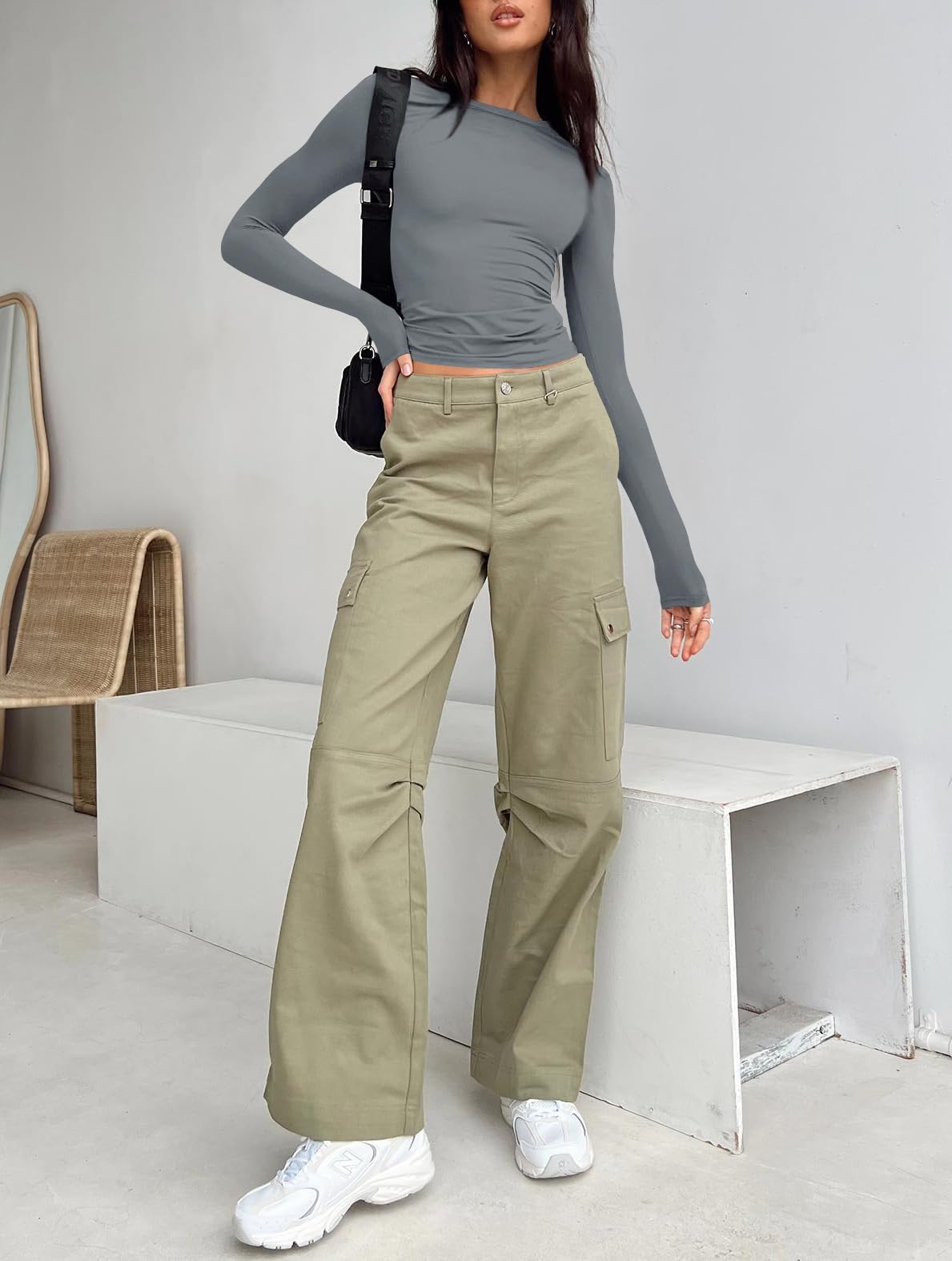 LACOZY Long Sleeve Crop Top