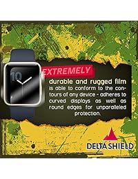Apple Watch Protector de visualización (38 mm Series 3 2 1 compatible) [6-Pack], deltashield bodyarmor cobertura completa Protector de visualización para Apple Watch Militar transparente HD anti-bubble Película